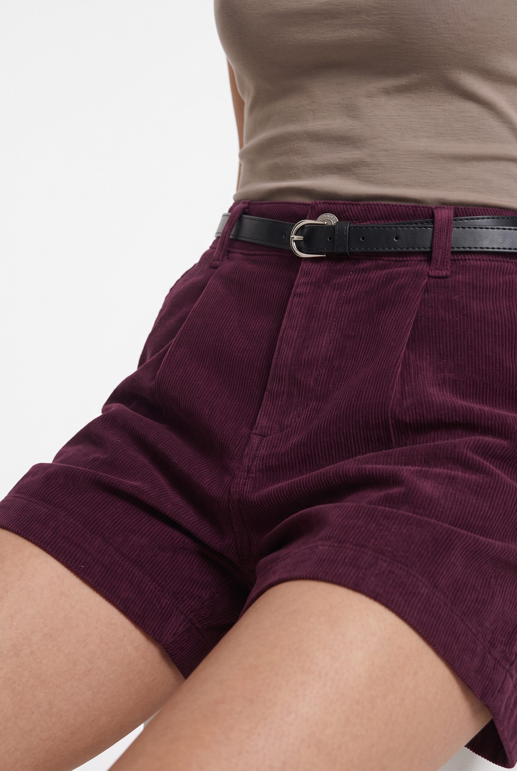 ONLY Shorts ONLZEVA HW BELT CORD SHORTS CC PNT Baumwollmischung, Cord, regular fit, high waist – Bild 2 von 5
