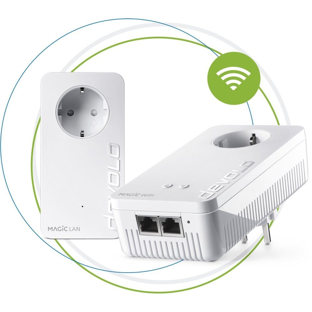 DEVOLO Magic 1 WiFi Starter Kit 2-1-2 - Powerline Adapter WLAN - weiß Netzwerk-Adapter