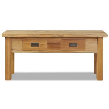 furnicato Truhenbank Flurbank Teak Massiv 90 x 30 x 40 cm