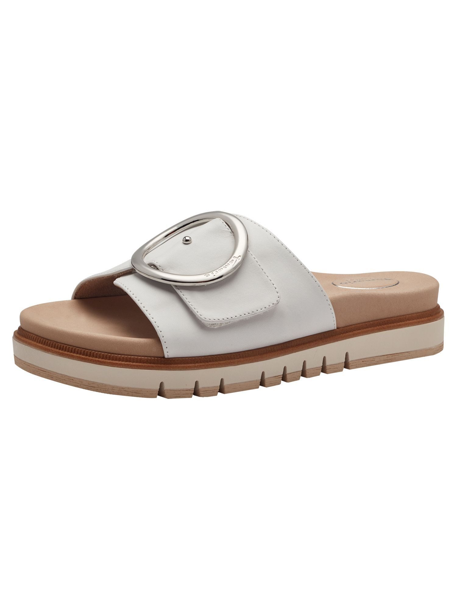 Tamaris WIDE FIT MultiAdjustable, comfortFit aus Leder Pantolette MultiAdjustable
