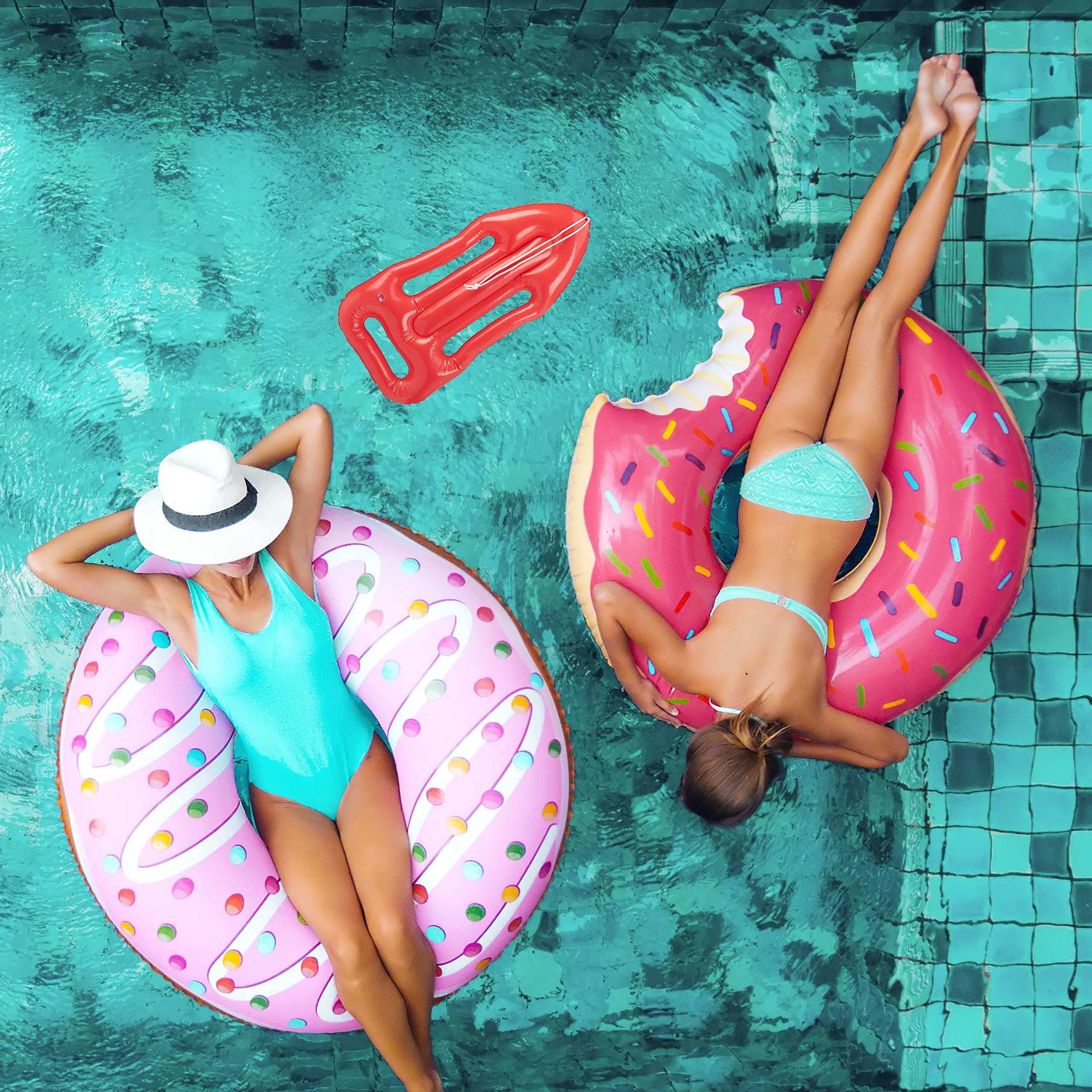 relaxdays Aufblasbares Partyzubehör 2 x Rettungsboje aufblasbar