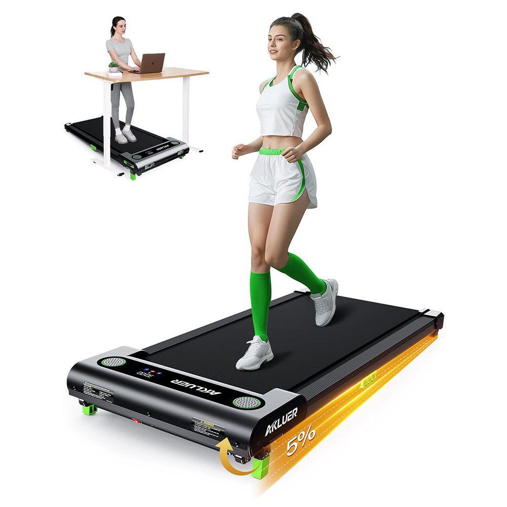 Akluer Laufband Heim-Laufbänder mit Steigung, Walking Pad mit LED 1-6KM/H, 2.5HP, Laufband mit Fernbedienung für Zuhause & Büro, bis 150 kg
