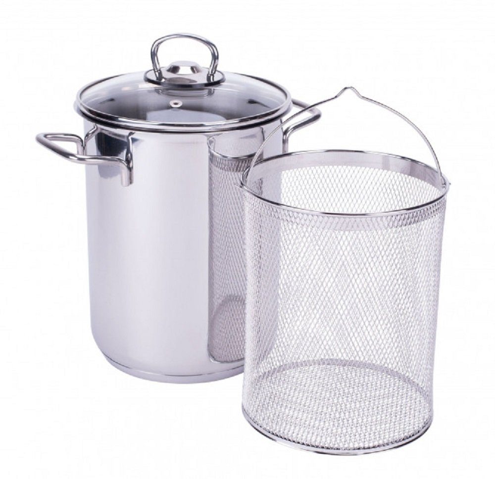 Platinum Topf-Set 3-Teilig Ø16cm 4L Nudeltopf 3-tlg Spaghetti Topf  Edelstahl Pasta Sieb 3 tlg Induktion Gastronomie, (3-tlg)