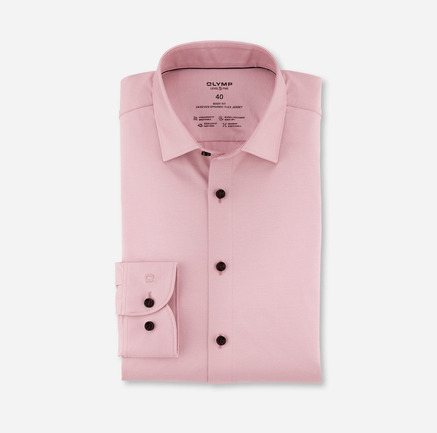 OLYMP Businesshemd Level Five body fit Jerseyshirt in Jersey Qualität