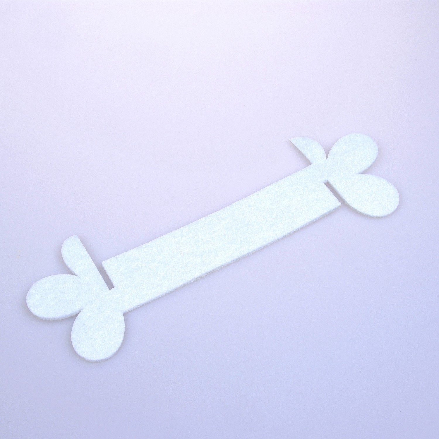 Deko AS Serviettenring Serviettenring aus Filz - Blume - weiß - 12 Stück - 23x8cm - 56003 00