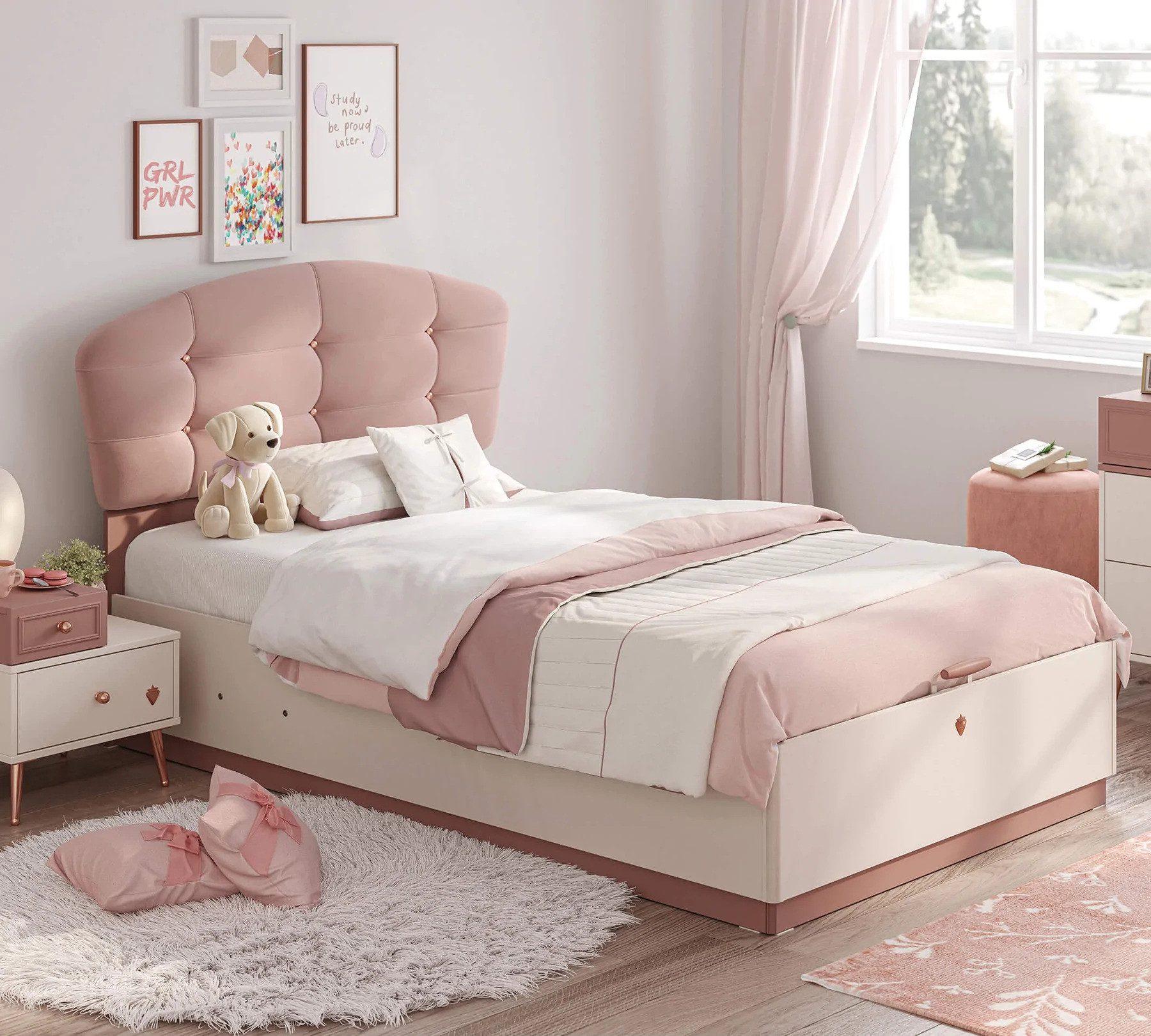 Möbel-Zeit Stauraumbett ELEGANCE mit Kopfteil, 2 Größen