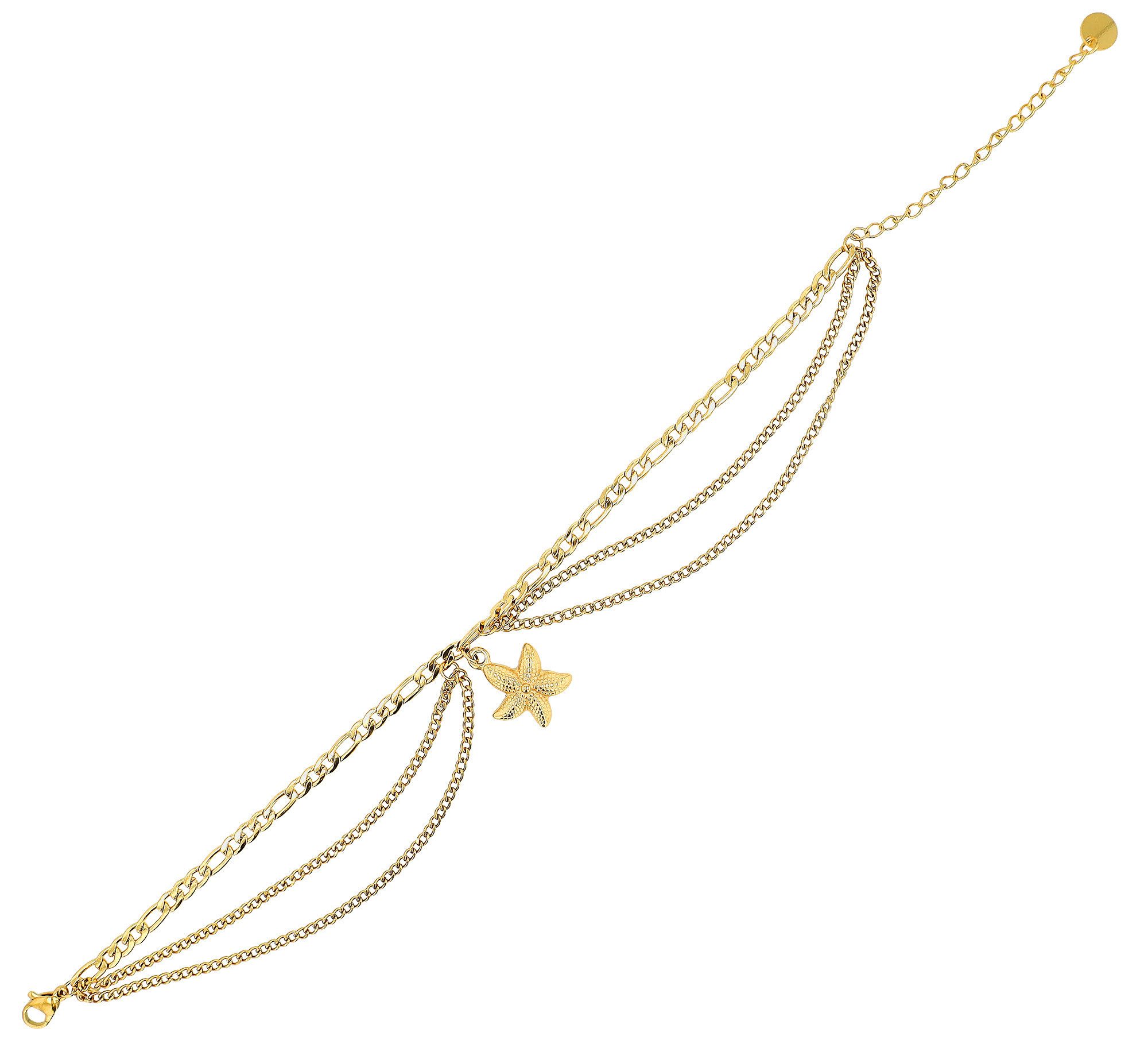 AKZENT Fußkette Dyre Edelstahl silber Damen wasserfest günstig online kaufen