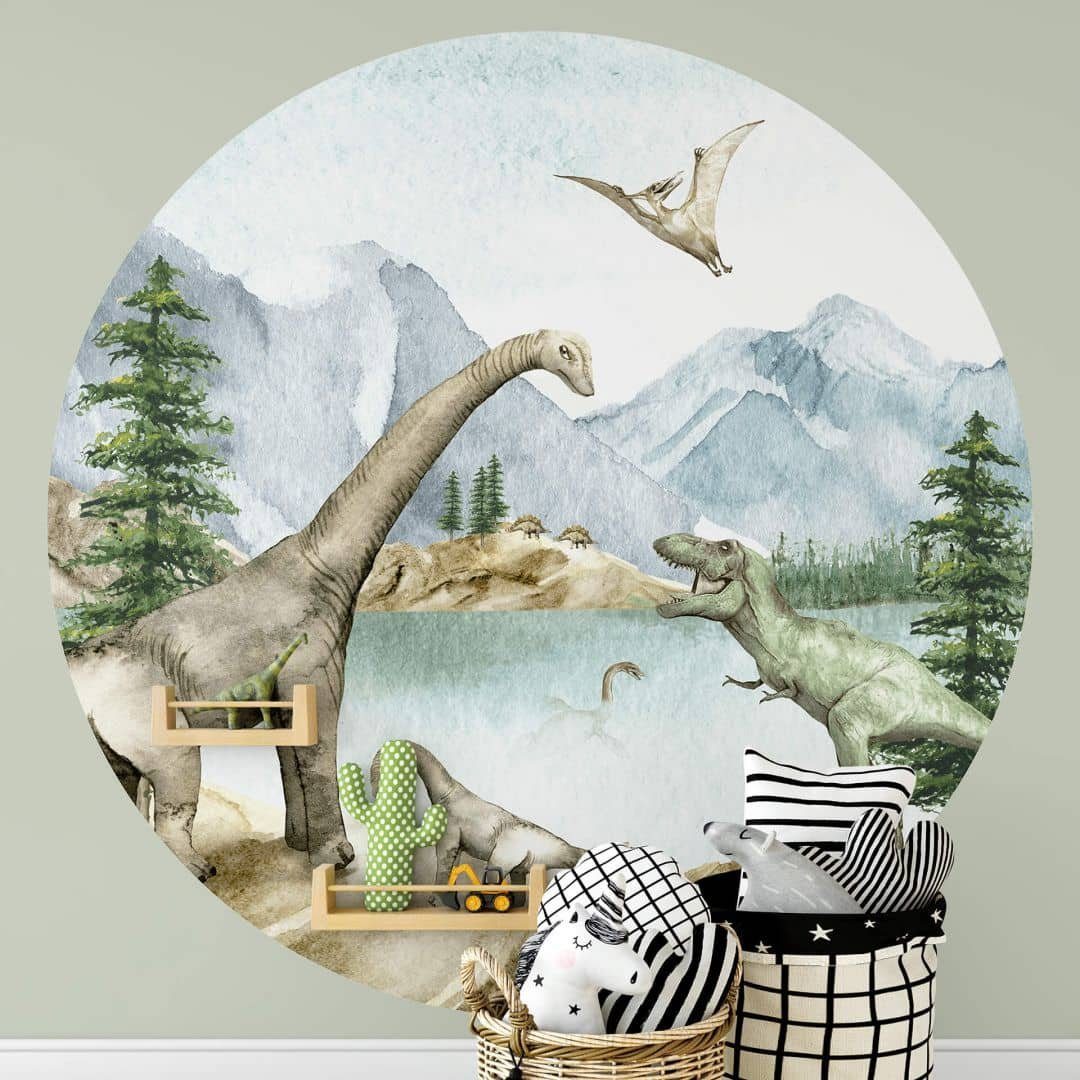 K&L Wall Art Fototapete Fototapete Baby Kinderzimmer Dinosaurier T-Rex Dino günstig online kaufen