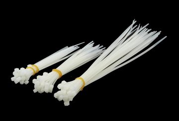 Kabelbinder Kabelbinder Sortiment 125 teilig weiß mit wiederverwendbaren