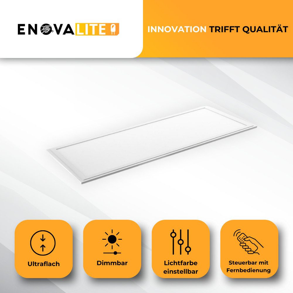 ENOVALITE LED Rasterleuchte ENOVALITE LED Panel 36 W 3000 K, 4000 K, 6000 K, LED fest integriert, Farbwechsler