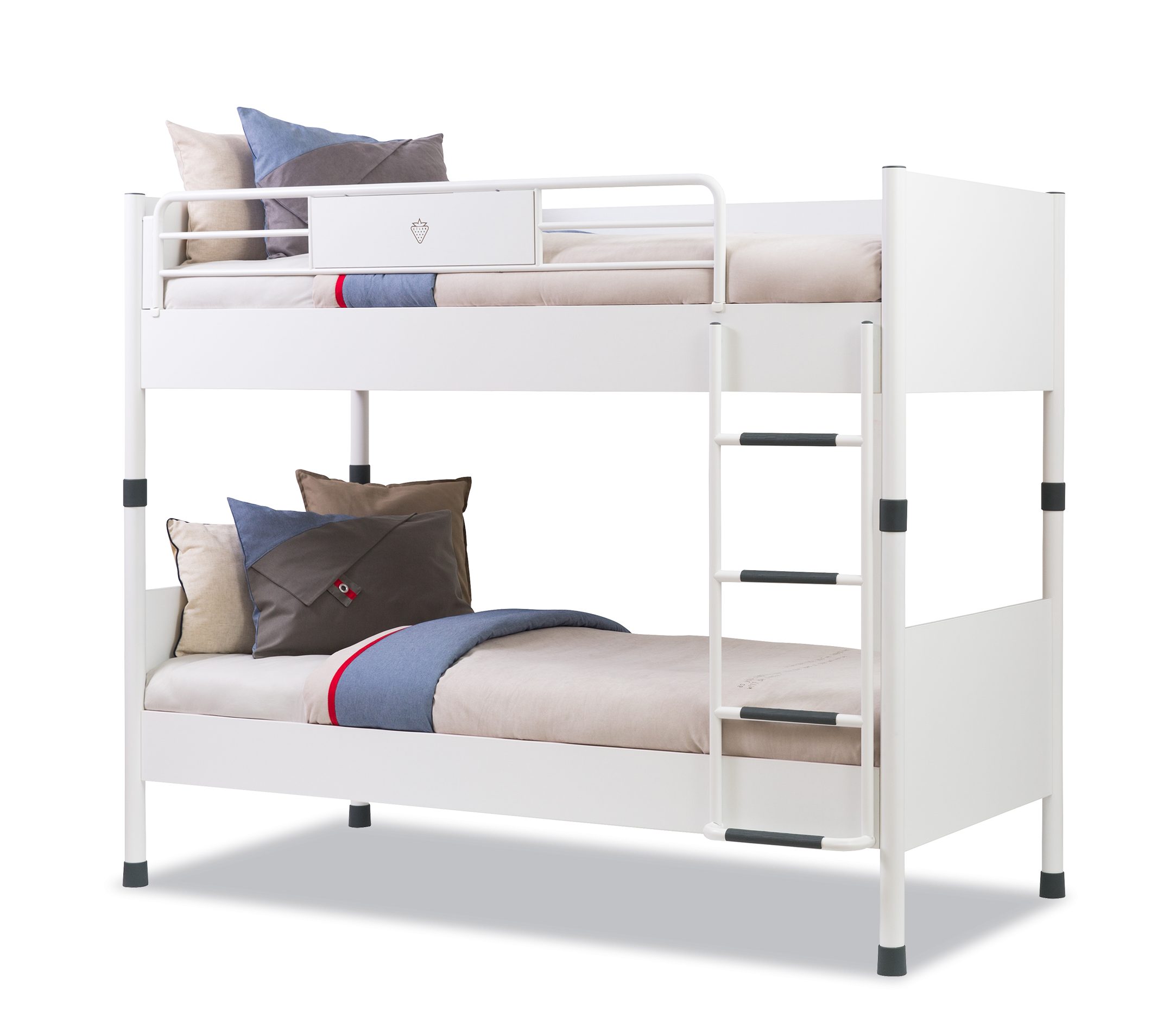 Etagenbett WHITE mit Leiter, 90x200 cm
