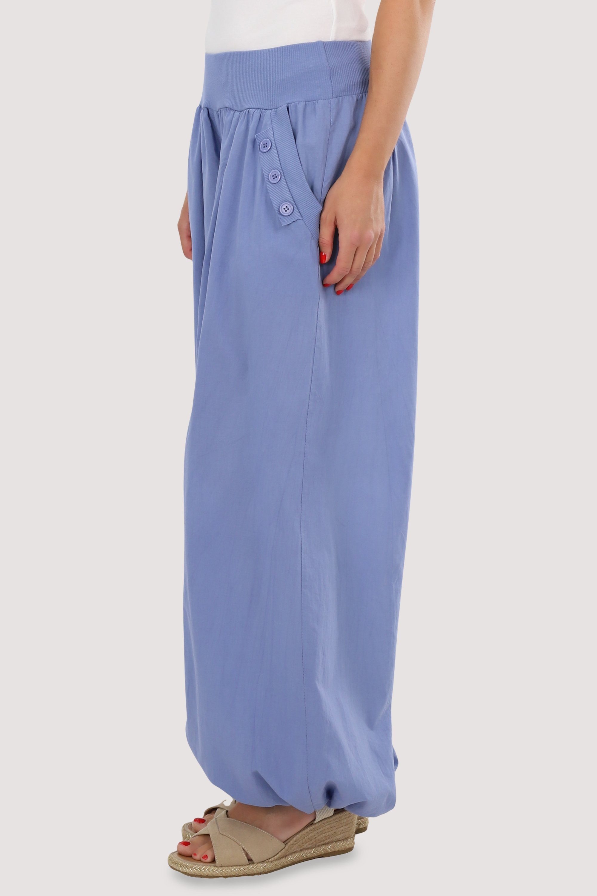 malito more than fashion Haremshose 23245P Sommer Aladinhose Freizeithose locker & lässig Einheitsgröße