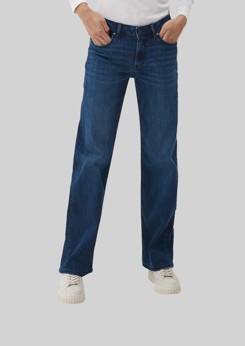 s.Oliver rise Straight Waschung, tiefblau mit leichter Comfort-fit-Jeans / Fit Leg Mid KAROLIN / Relaxed