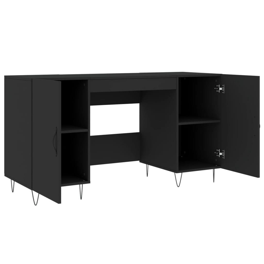 Schreibtisch furnicato Holzwerkstoff Schwarz cm 140x50x75
