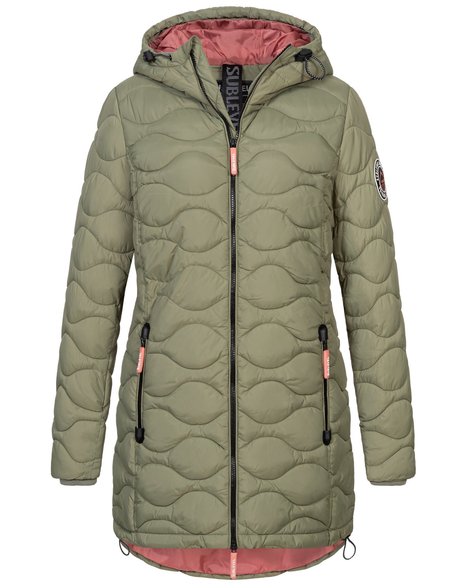 SUBLEVEL Steppjacke Damen Winter Jacke Mantel Parka Steppjacke Steppmantel günstig online kaufen