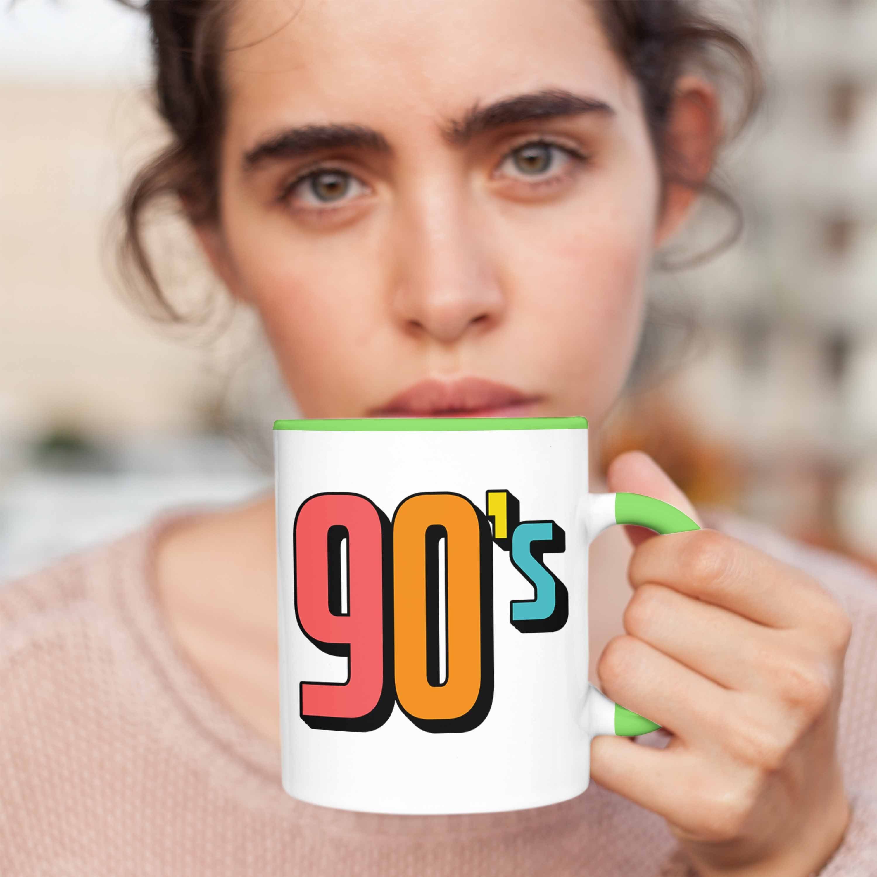 für Jahre - Grün Trendation Tasse Retro "90's" Nostalgiker 90er Geschenk Tasse