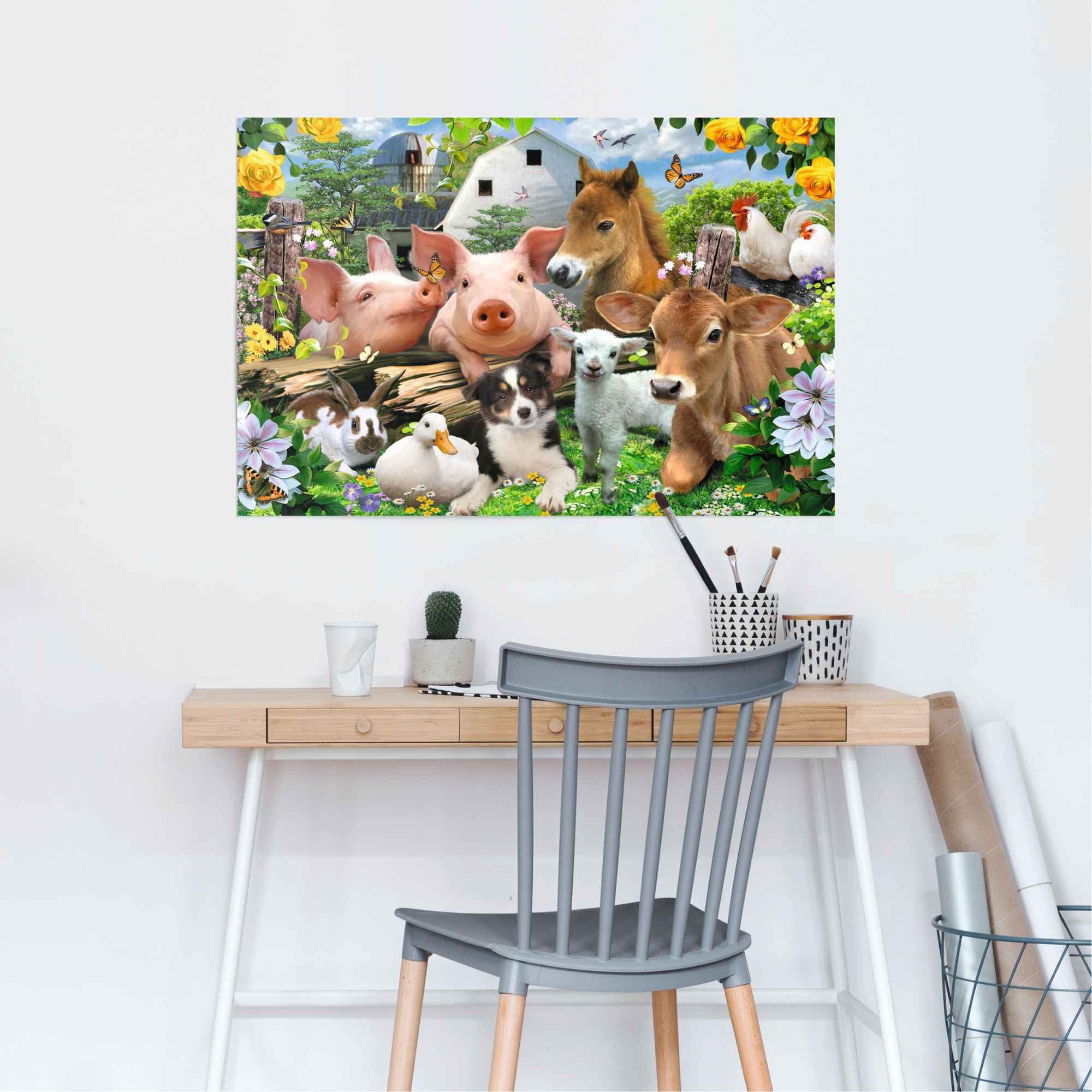 Reinders! Poster »Bauernhoftiere Niedlig - Fröhlich«, (1 Stück)-HomeTrends