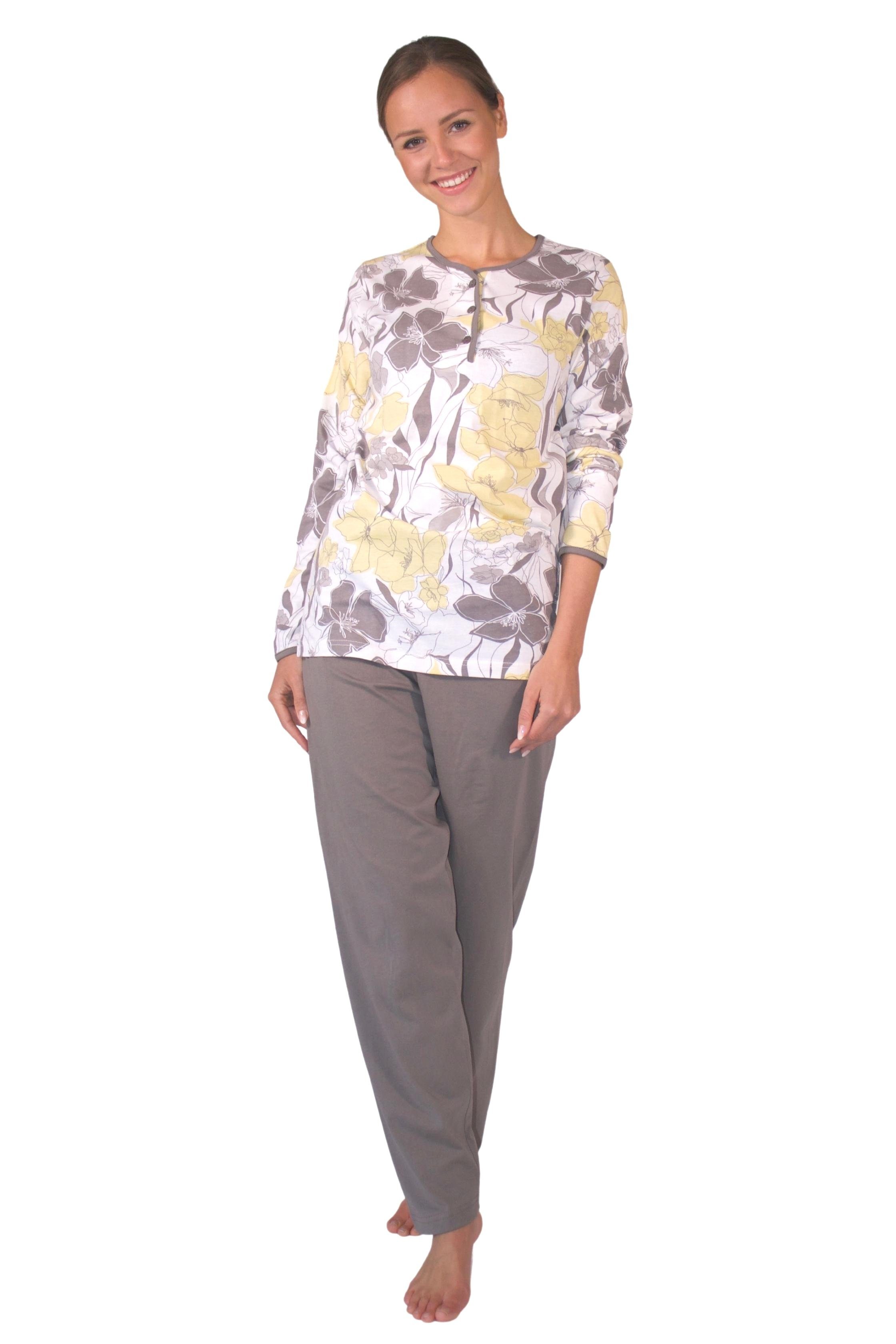 aus reiner DF652 Pyjama, Pyjama Consult-Tex Qualität Baumwolle-Jersey Schlafanzug Damen