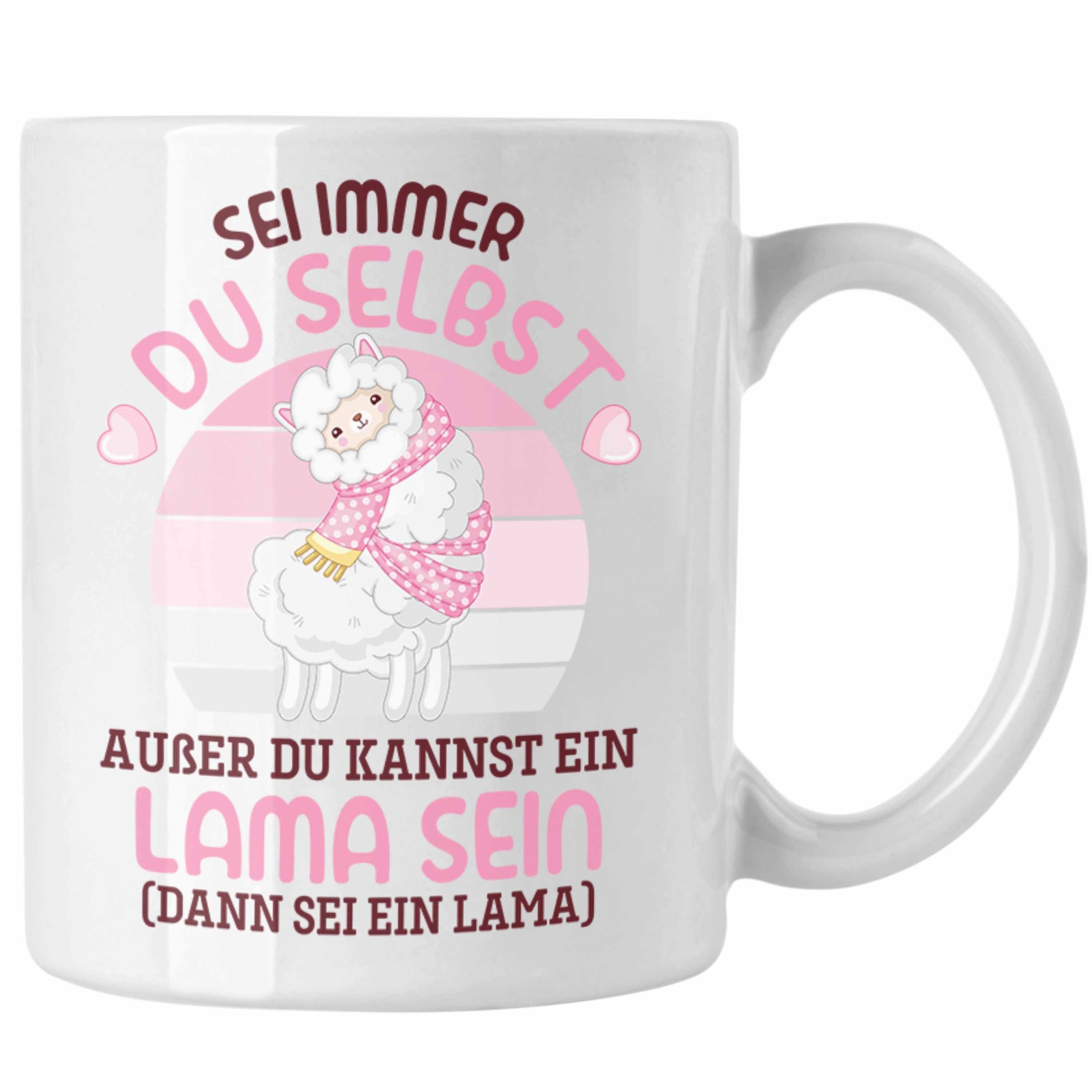 Trendation Tasse Trendation - Spruch Süße Llama Fans Tasse Selbst Sei Sprüche Weiss Alpaka Immer Humor Du für
