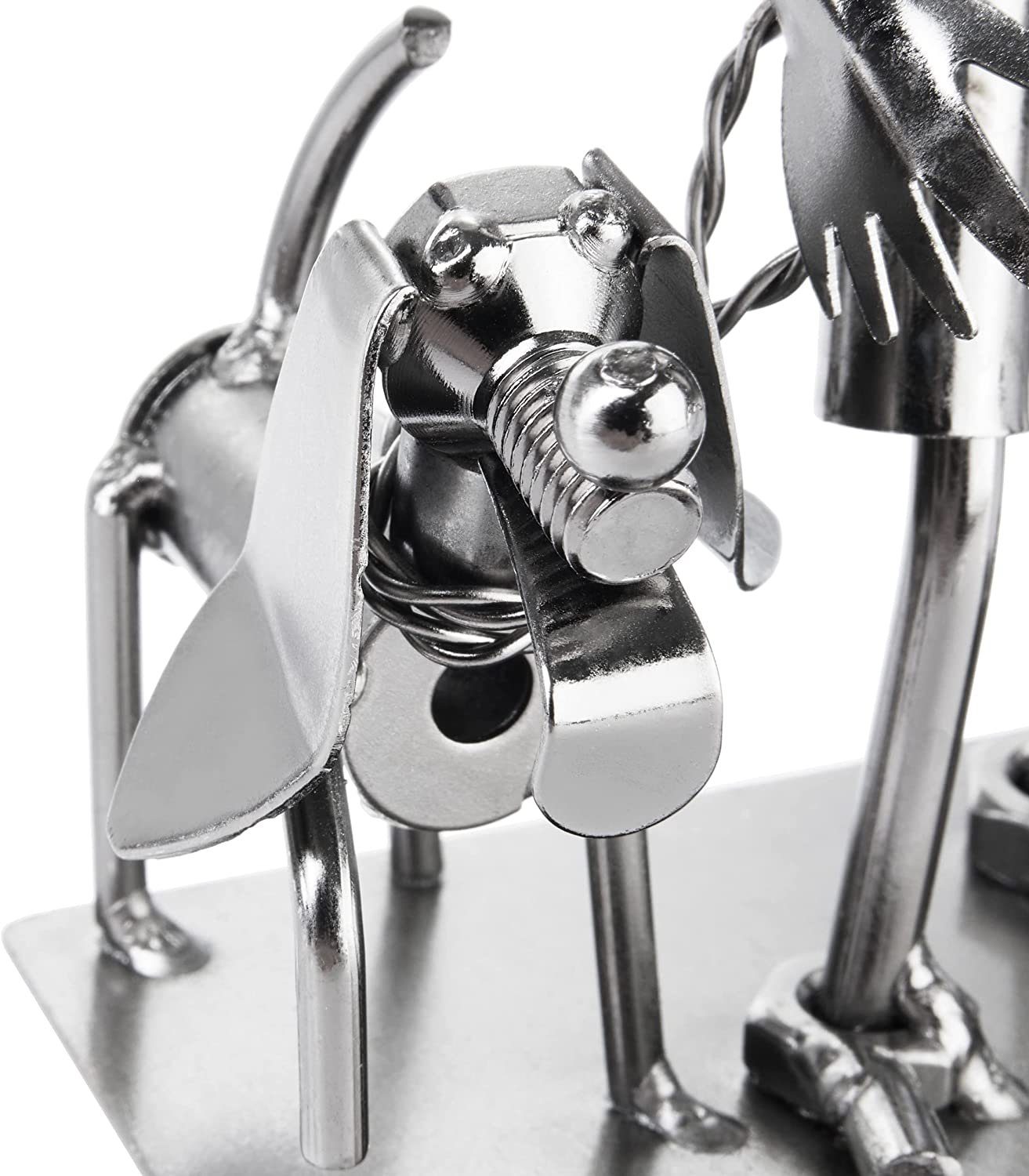 BRUBAKER Dekofigur Schraubenmännchen Liebespaar - Paar mit Hund Eisenfigur günstig online kaufen