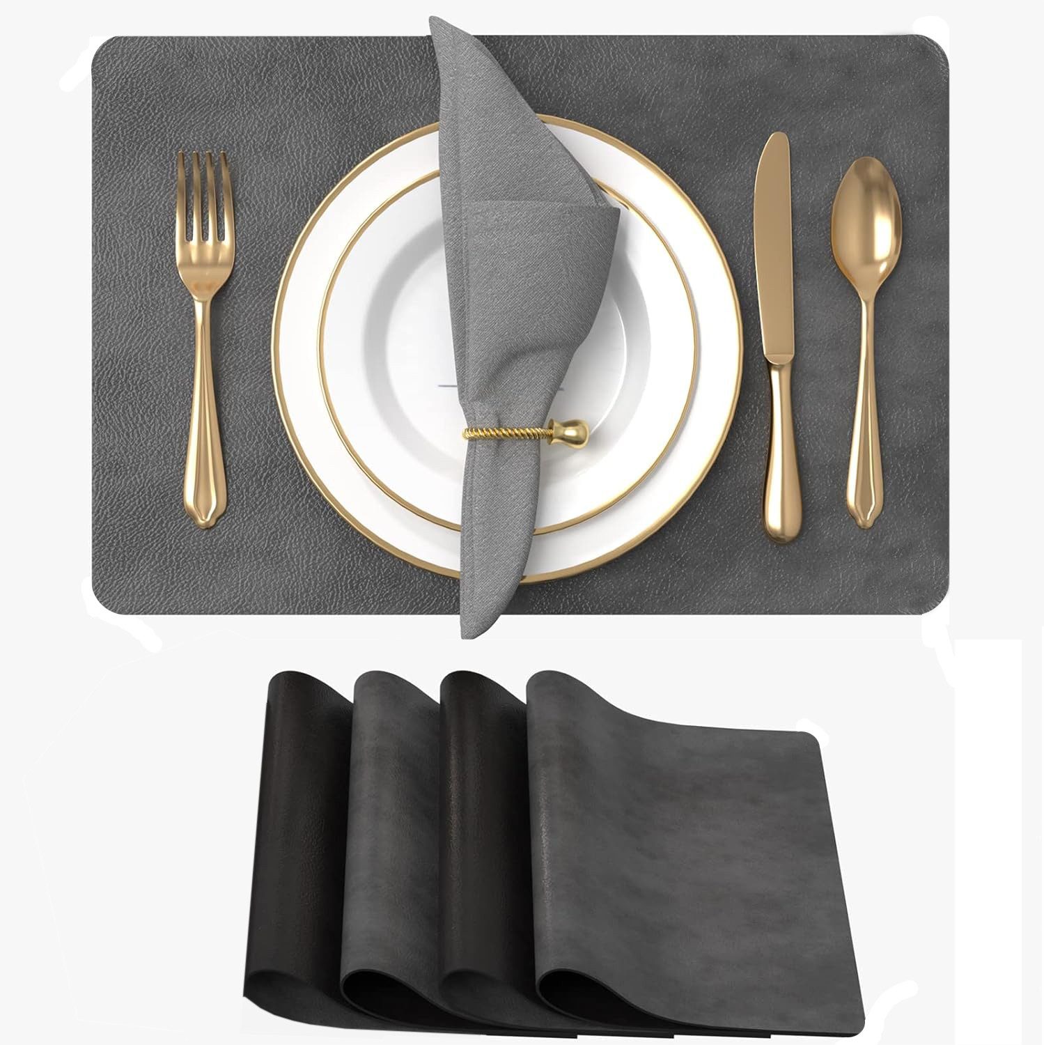 RWEUOQ Platzset Platzsets Abwaschbar Tischsets Rutschfest günstig online kaufen