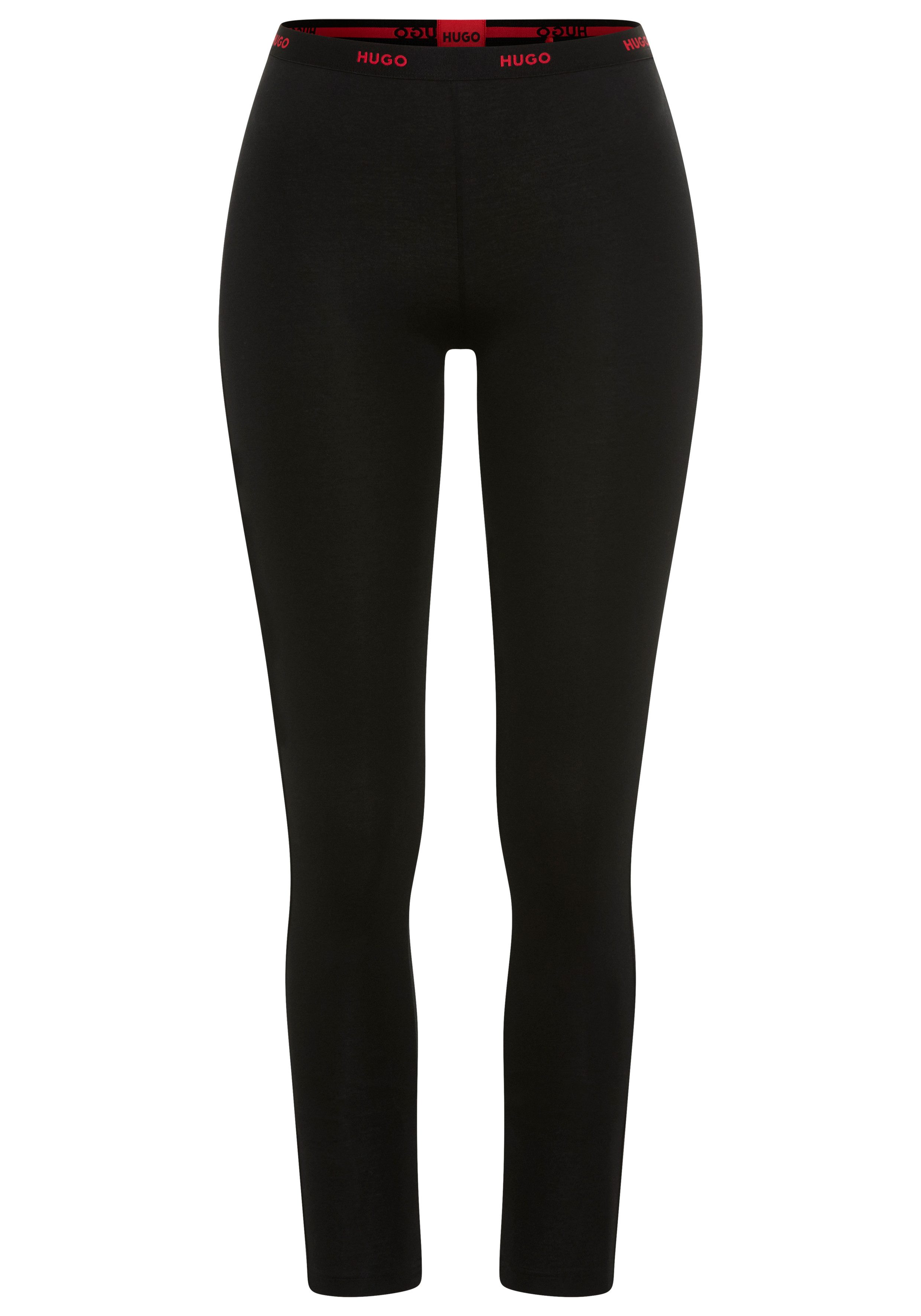 HUGO Leggings elastischer Bund mit Logos, körpernahe Form günstig online kaufen