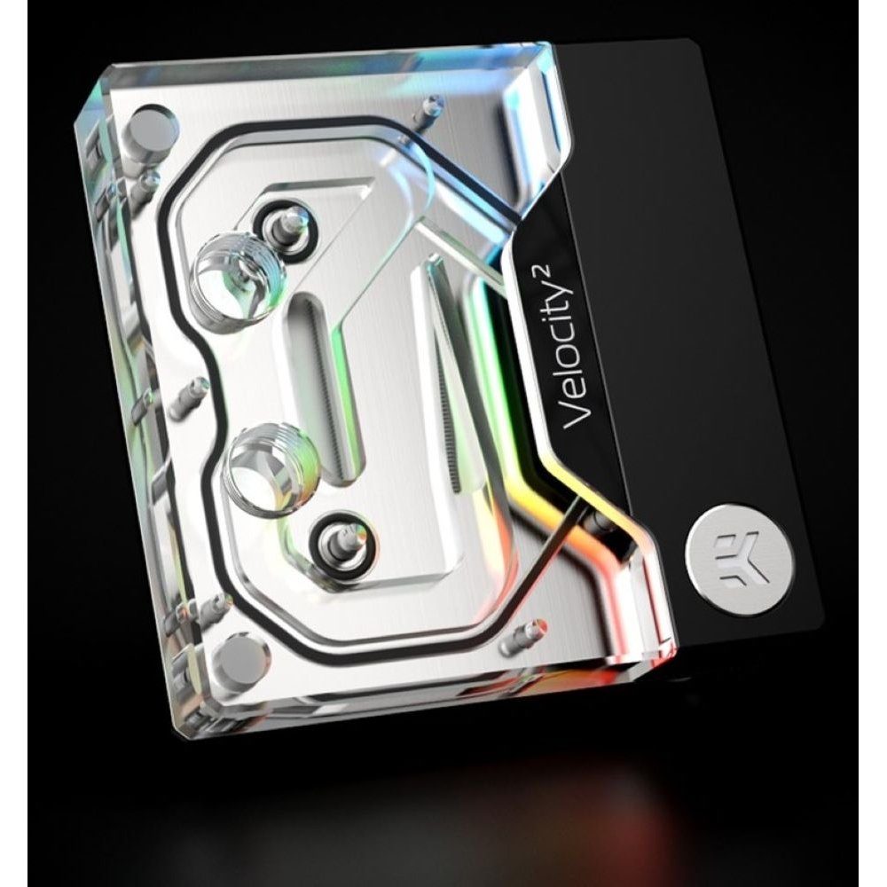 EKWB Wasserkühlung EK-Quantum Velocity² D-RGB - CPU-Wasserkühler - nickel/transparent