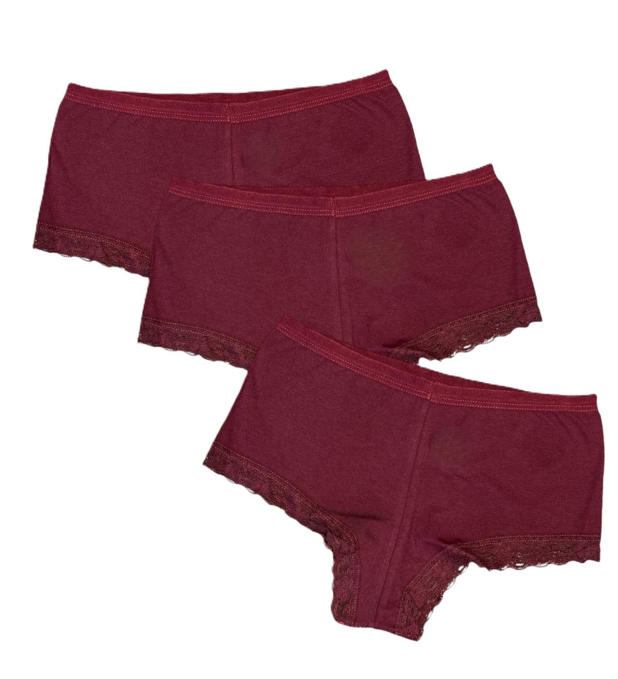 Panty Damen Hipster / Panty mit weicher Spitze 3 Stück