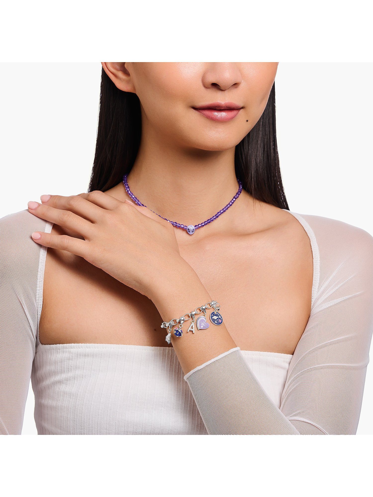 THOMAS SABO Kettenanhänger lila...