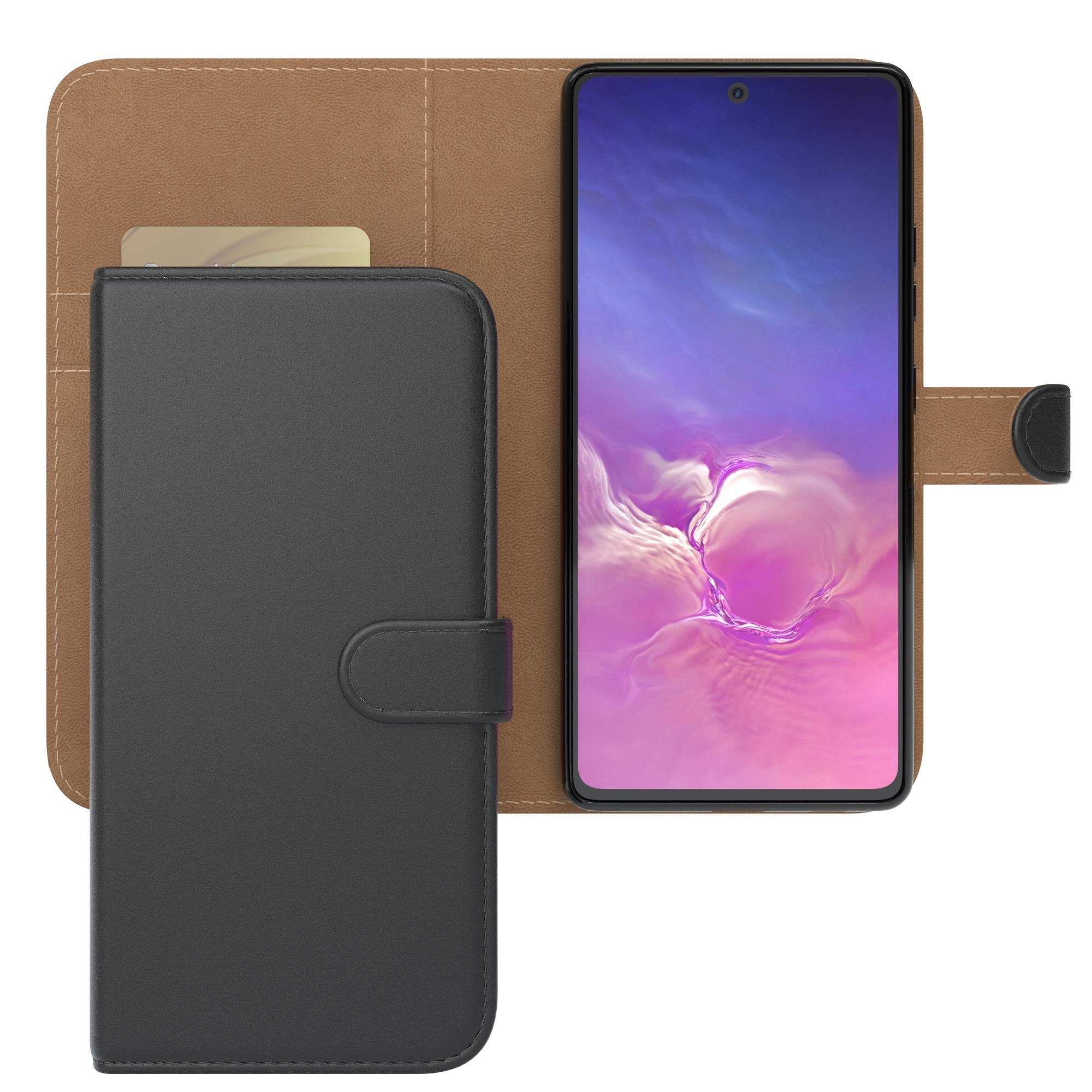 EAZY CASE Handyhülle Uni Bookstyle für Samsung Galaxy S10 Lite 6,7 Zoll, Schutzhülle mit Standfunktion Kartenfach Handytasche aufklappbar Etui