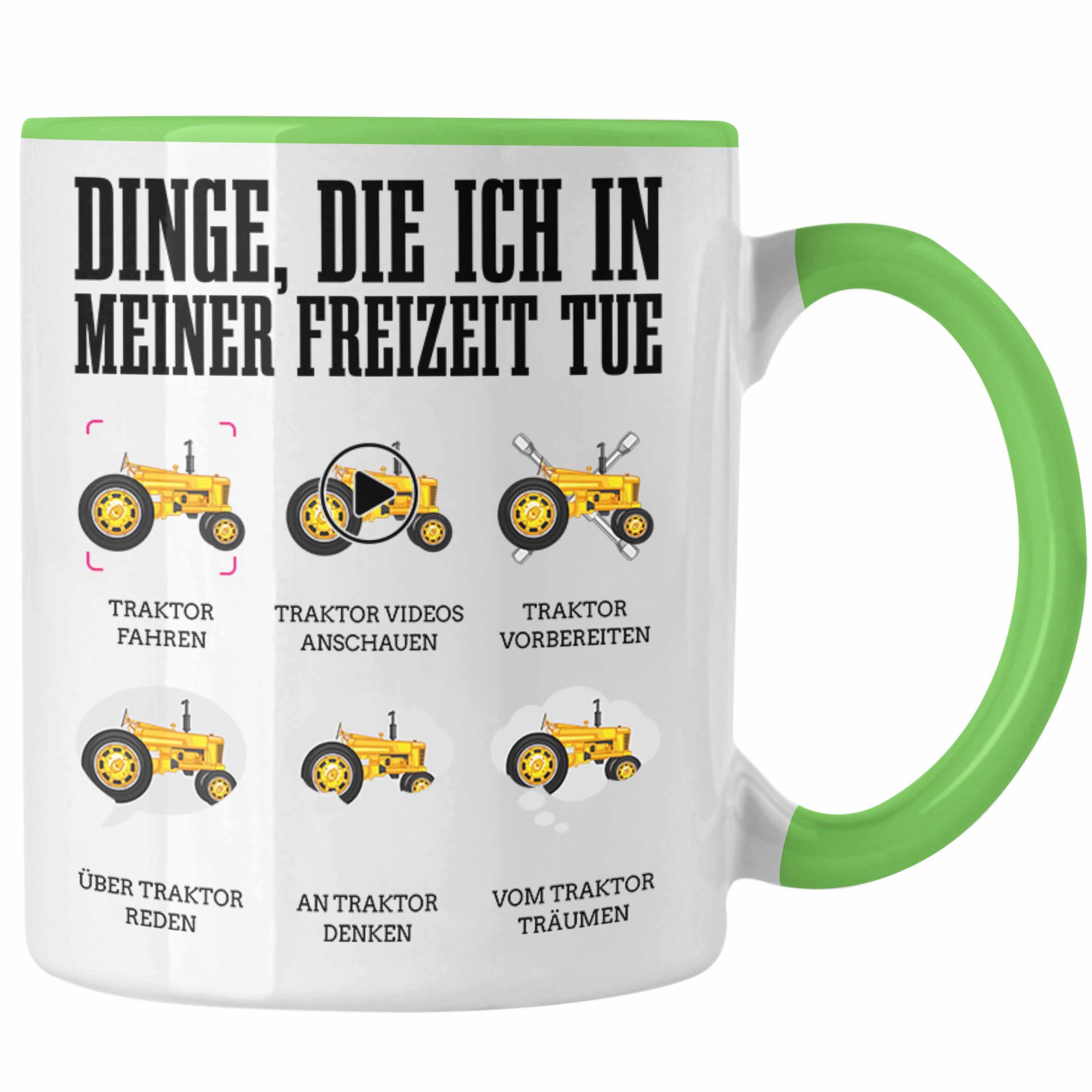 Trendation Tasse Traktor Tasse Geschenk Bauer Landwirt Geschenkidee Traktor Fans Grün