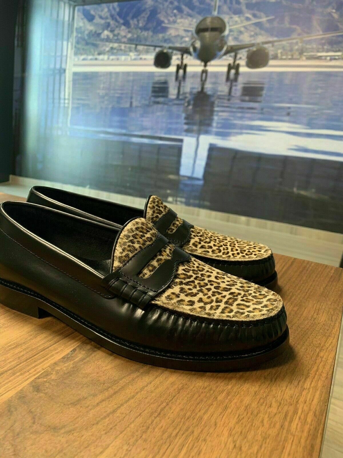 CELINE CELINE LUCO TIGER LEO LOAFERS SLIPPERS HALBSCHUHE MOKASSINS SCHUHE SHO Sneaker Ballerinas