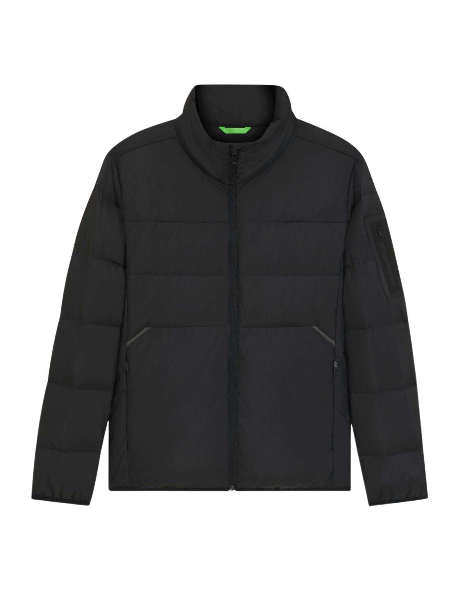 BOSS GREEN Outdoorjacke schwarz,Casual,Polyester,Unifarben,Stehkragen,Lang,Regular Fit