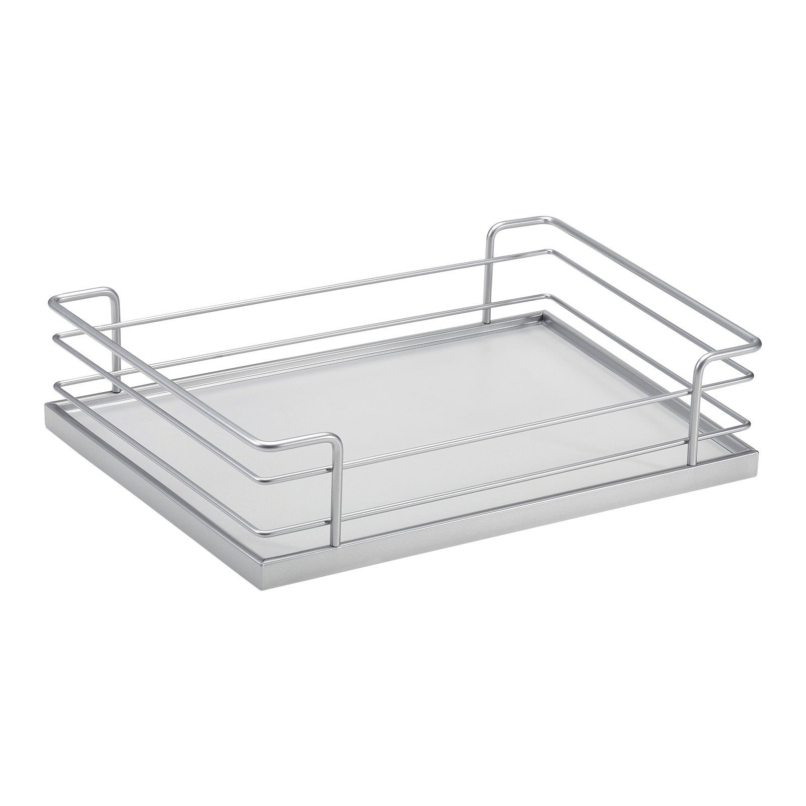 Kesseböhmer Auszugsboden Dispensa Tandem II Auszugsrahmen und Tandem Side Türregal silbergrau, Dispensa Tandem II Einhängetablar für 450 mm Schrankbreite