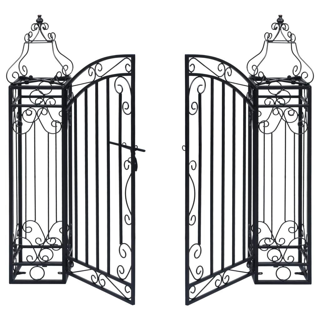 vidaXL Pergola, Deko Gartentor Schmiedeeisen 122×20,5×100 cm