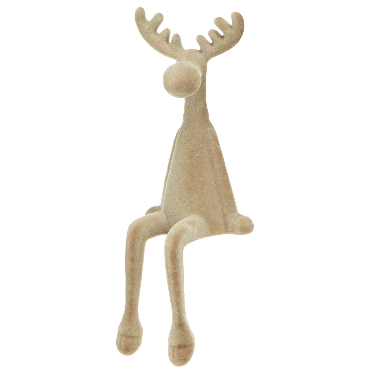 Florists Products Weihnachtsmann Kantenhocker Elch Braun 31cm Weihnachtsdeko 3er Set, 3 Stück
