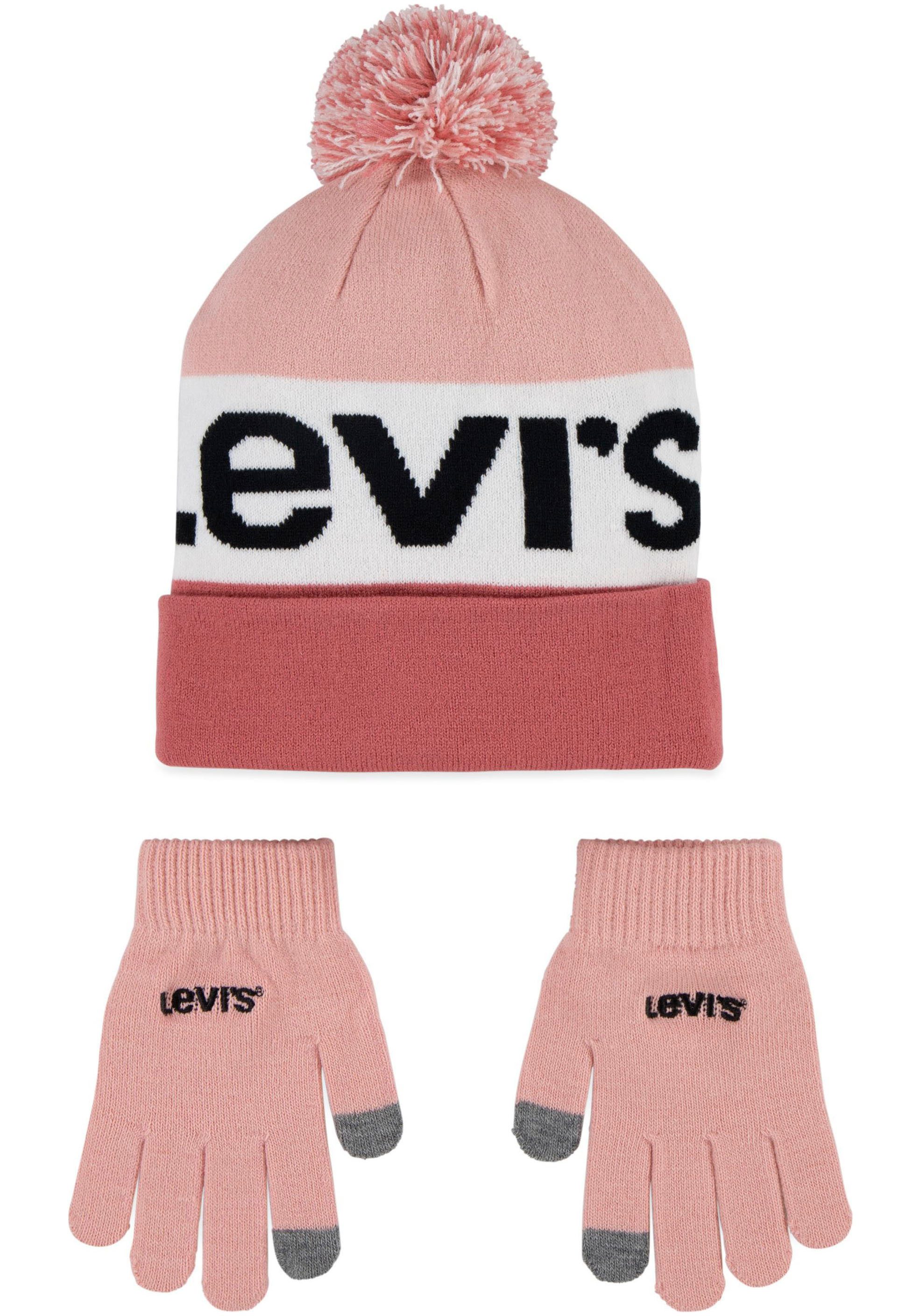 Levi's® Kids Bommelmütze (Set) und Handschuh im Set