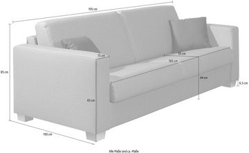 ADA trendline Schlafsofa Verdi, mit echter Kaltschaummatratze, zum Ausklappen, Breite 195 cm