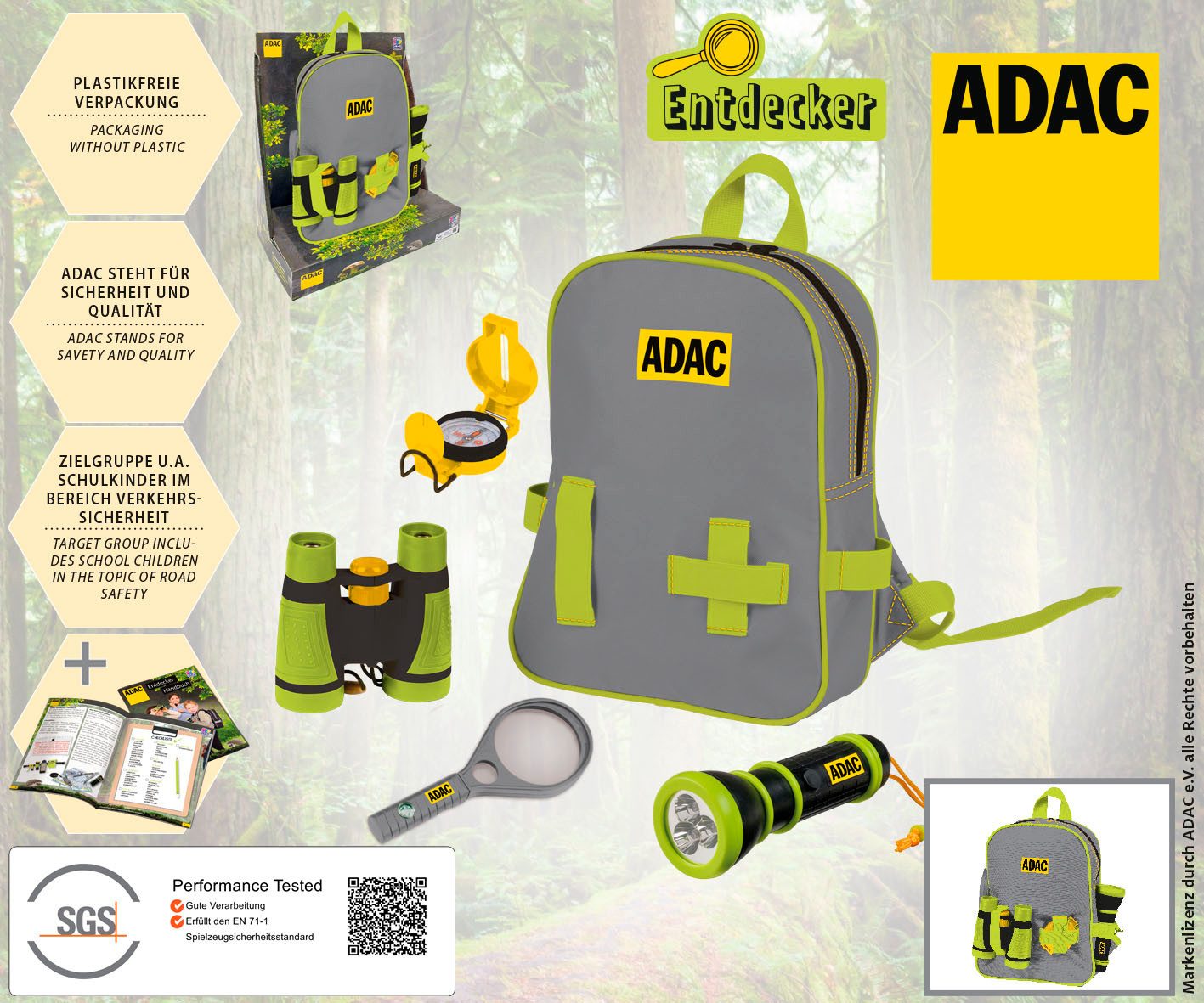 Happy People Kinderrucksack ADAC Entdecker-Rucksack