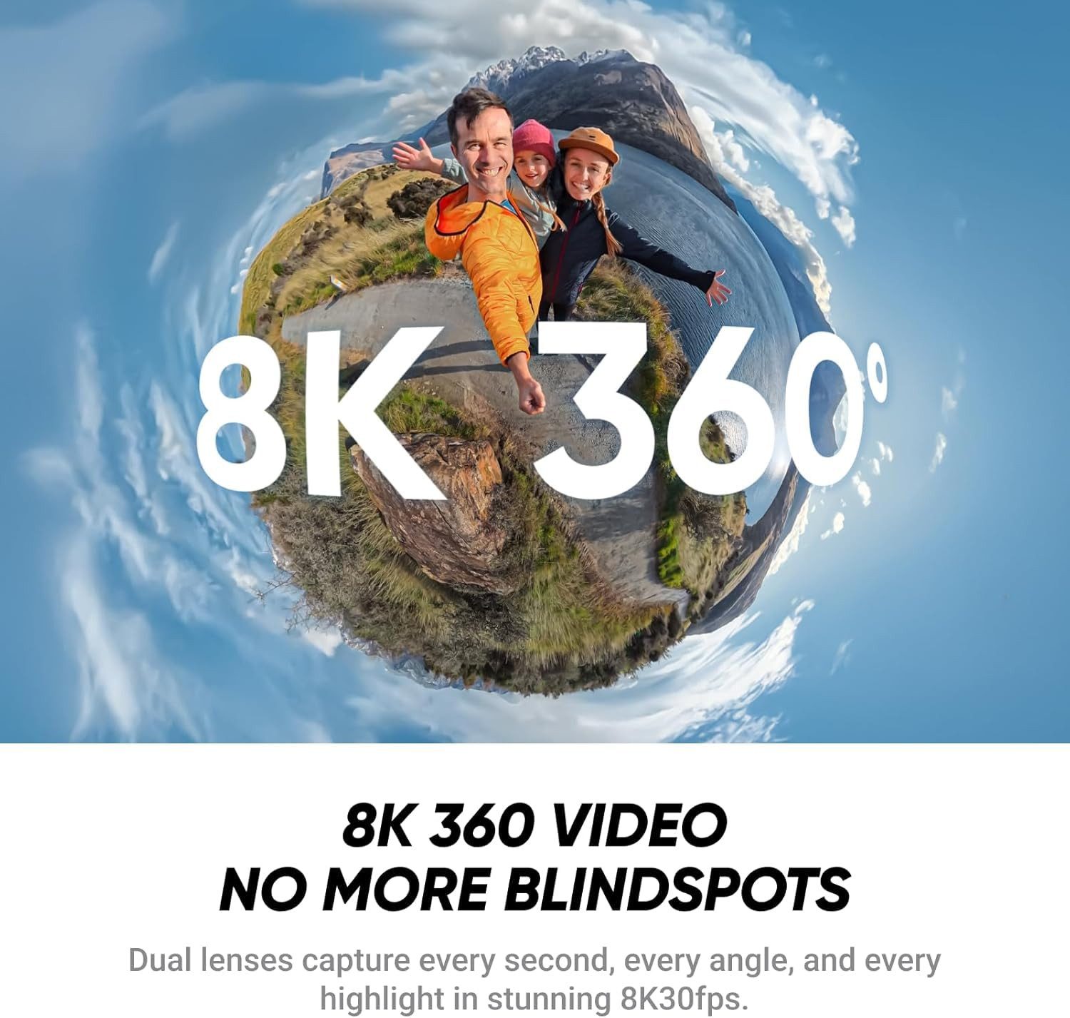 Insta360 X4 Air Action Cam (8K 360° Action Kamera mit KI-gestützter Bearbeitung)