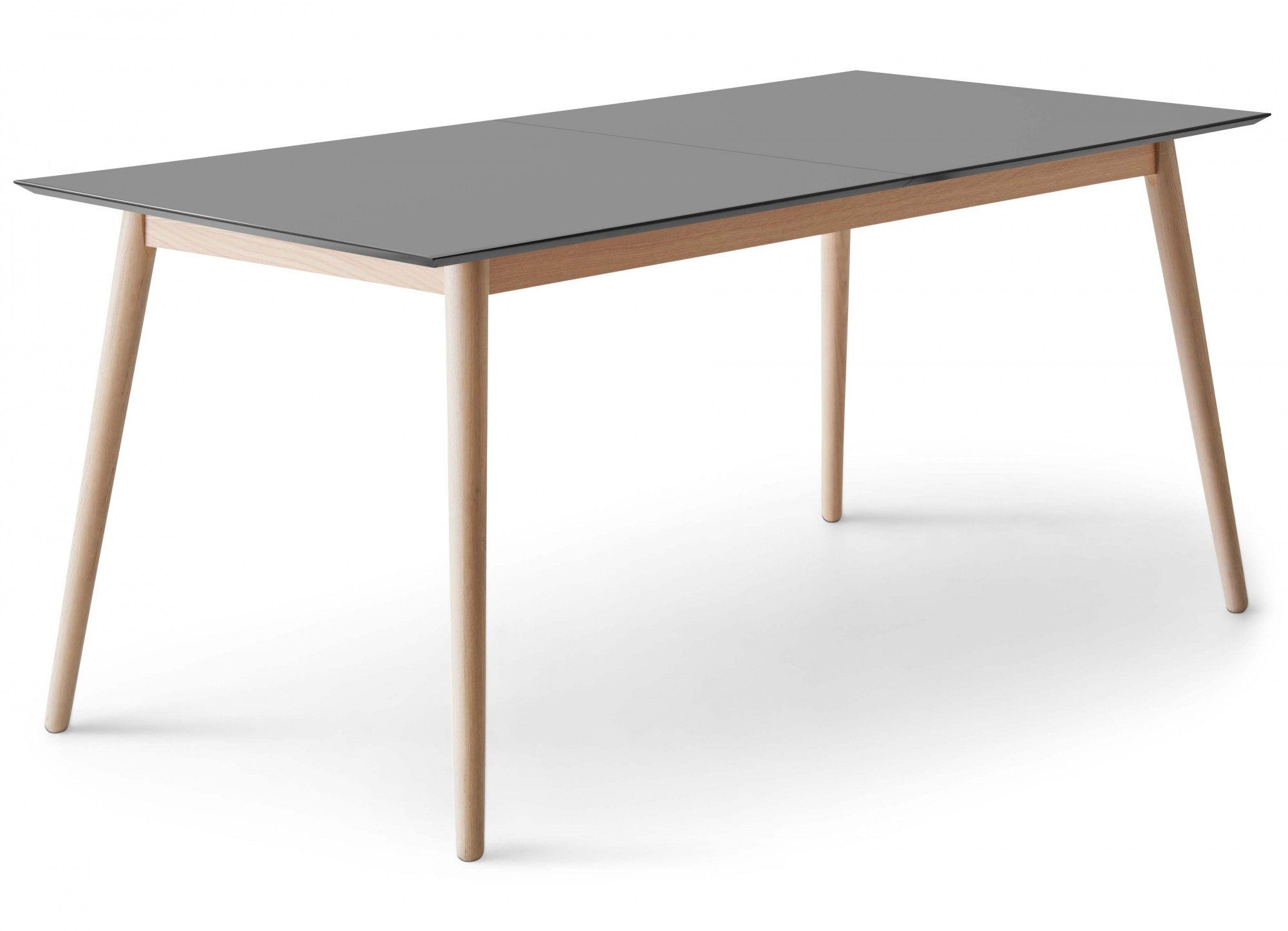 Hammel Furniture Esstisch Meza by Hammel (1-St), rechteckige Tischplatte MDF, Massivholzgestell, mit 2 Einlegeplatten Graphit | Graphit