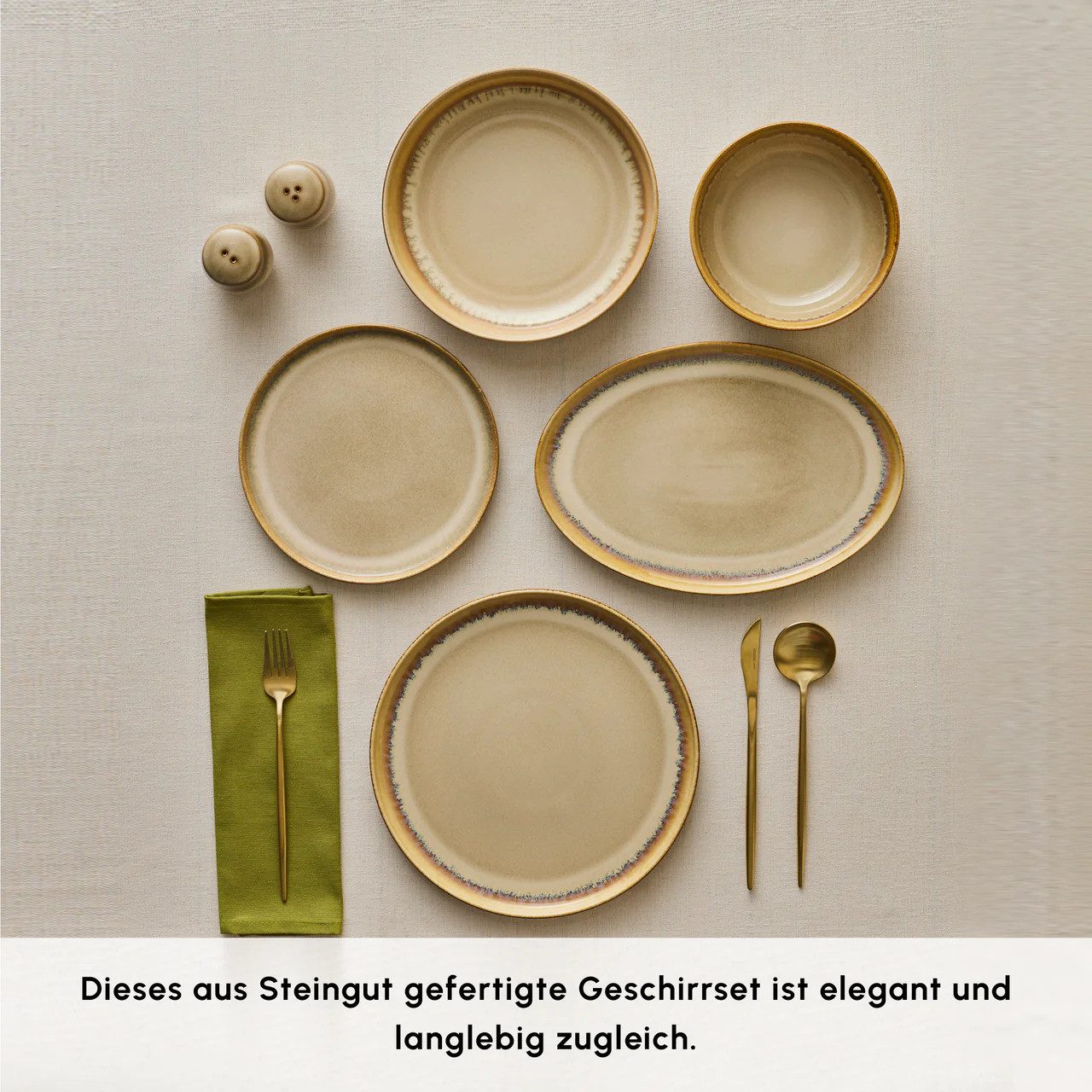 Karaca Geschirr-Set Karaca Earthy Light Reaktiv Geschirrset 12 Personen 52tlg Tafelservice, 12 Personen – Bild 4 von 5