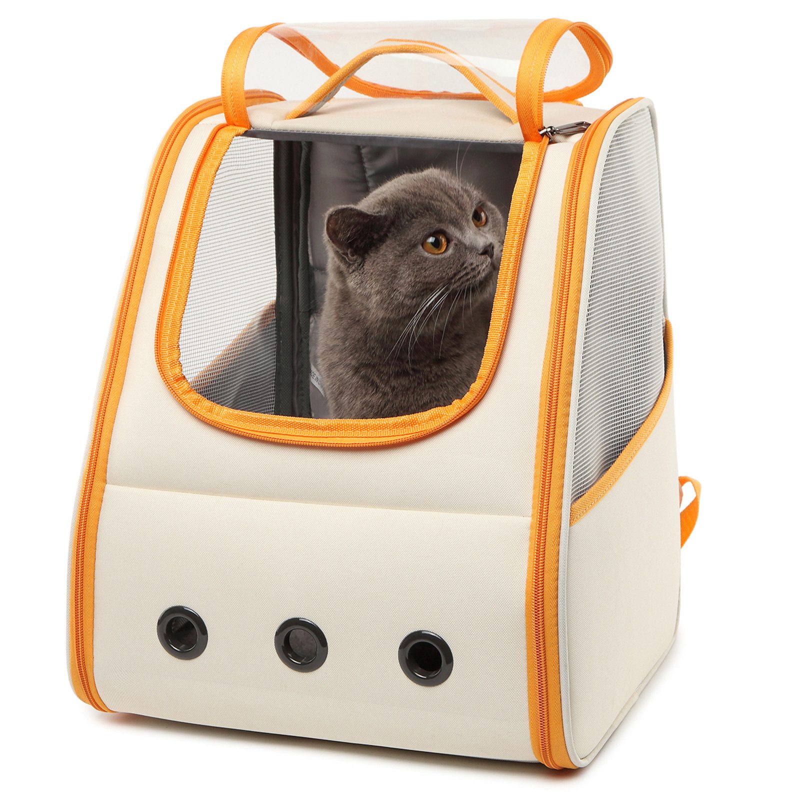 Tiertransporttasche Haustier Hunde Katzen Rucksack Atmungsaktive Tragbar Transportrucksack