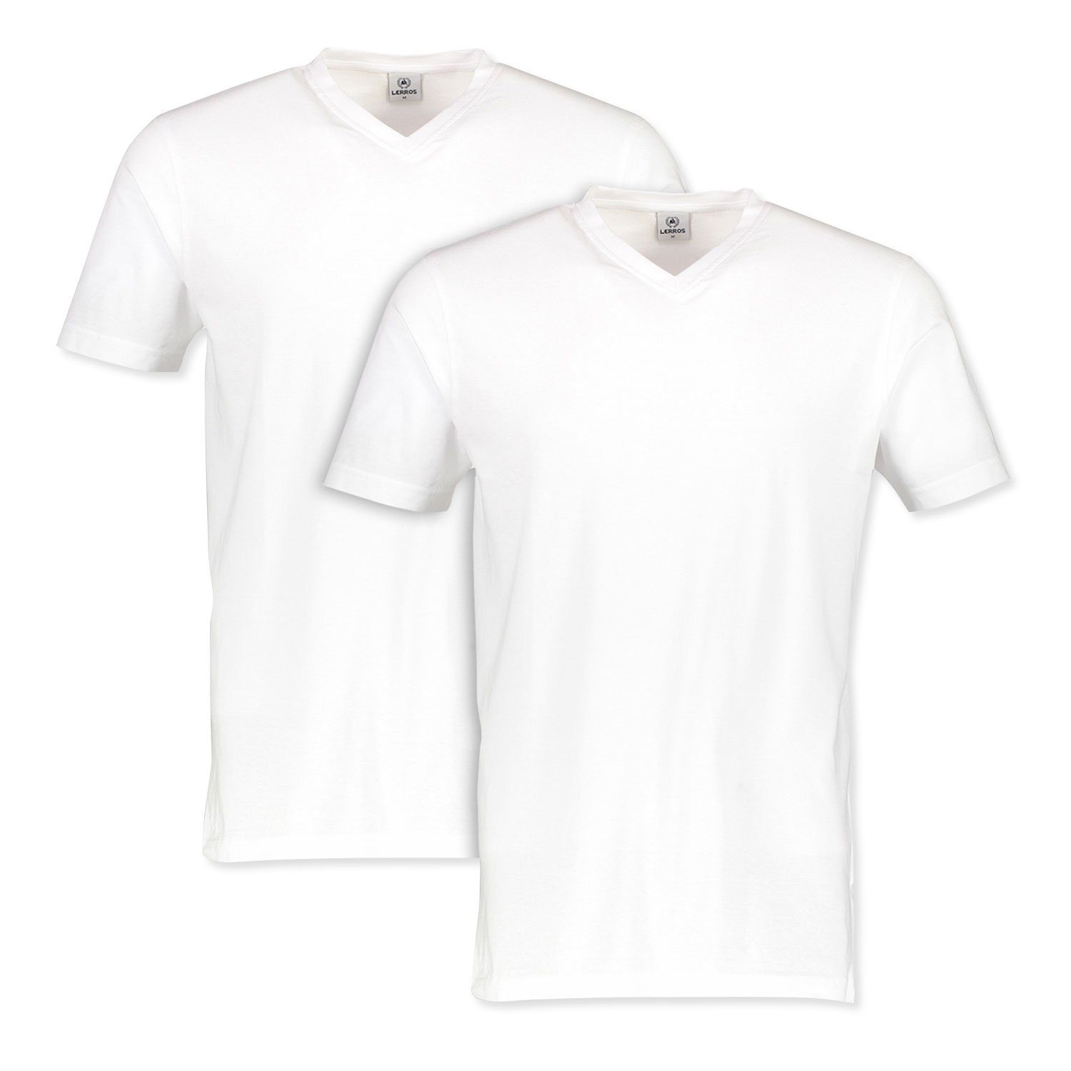 in LERROS klassischer Optik (Spar-Set, V-Shirt 2-tlg) white