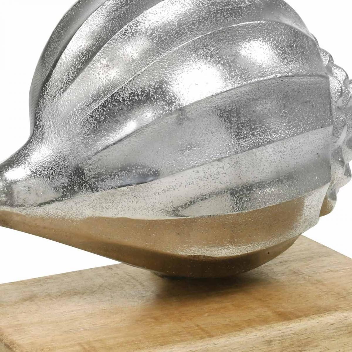 Flor & Decor Import GmbH Dekofigur Muschel aus Metall, Maritime Dekoration Tischdekoration