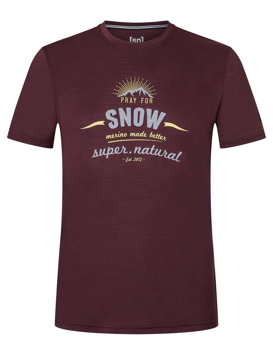 SUPER.NATURAL Print-Shirt Merino Funktionsshirt M PRAY FOR SNOW TEE funktio günstig online kaufen