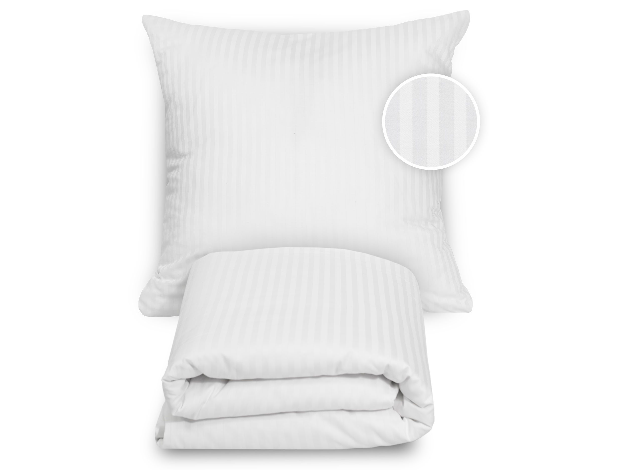 ZOLLNER Bettwäsche, Baumwolltuch, 2 teilig, 100% Baumwolle, mit Streifen, vom Hotelwäschespezalisten