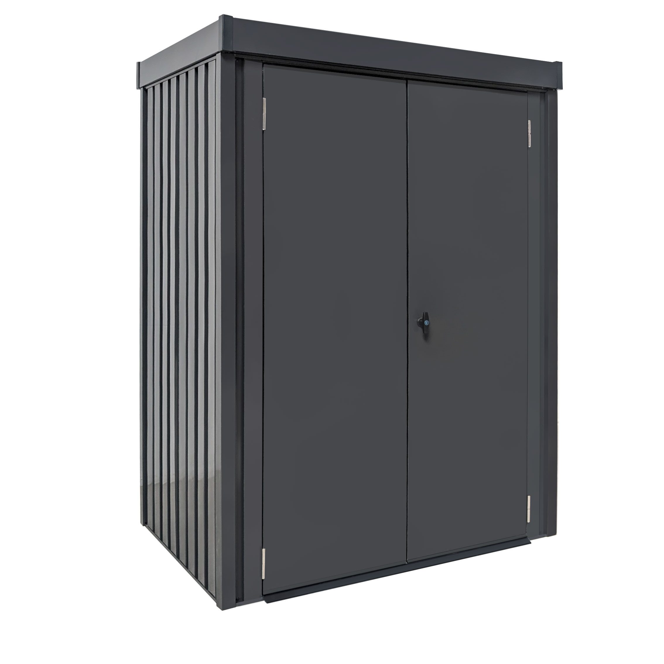 osoltus Vordach osoltus Premium Metall Mini Gerätehaus 100x135 cm grau 185 cm hoch