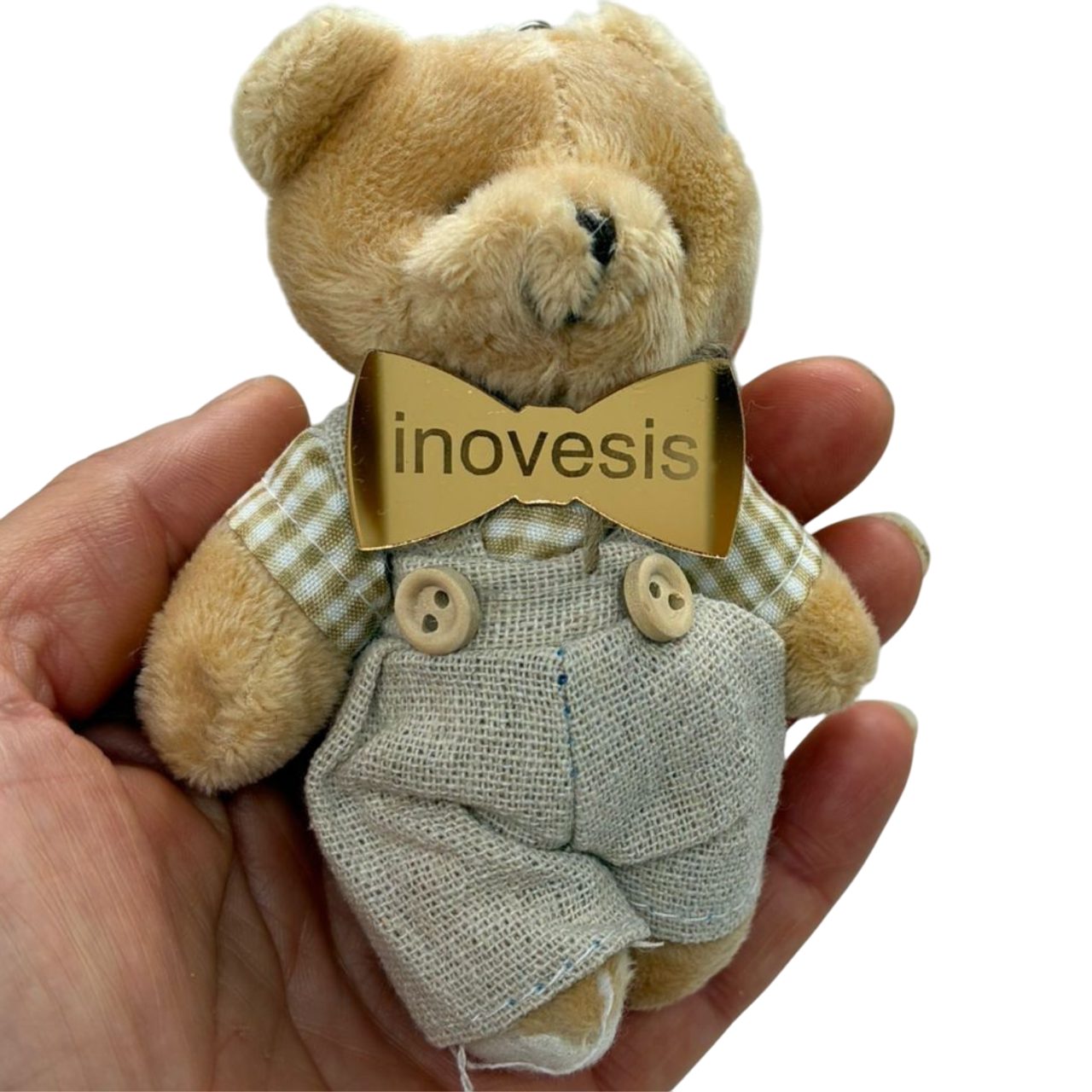 inovesis Schlüsselanhänger Plüsch-Teddy Schlüsselanhänger mit stylischem Outfit (1-tlg)