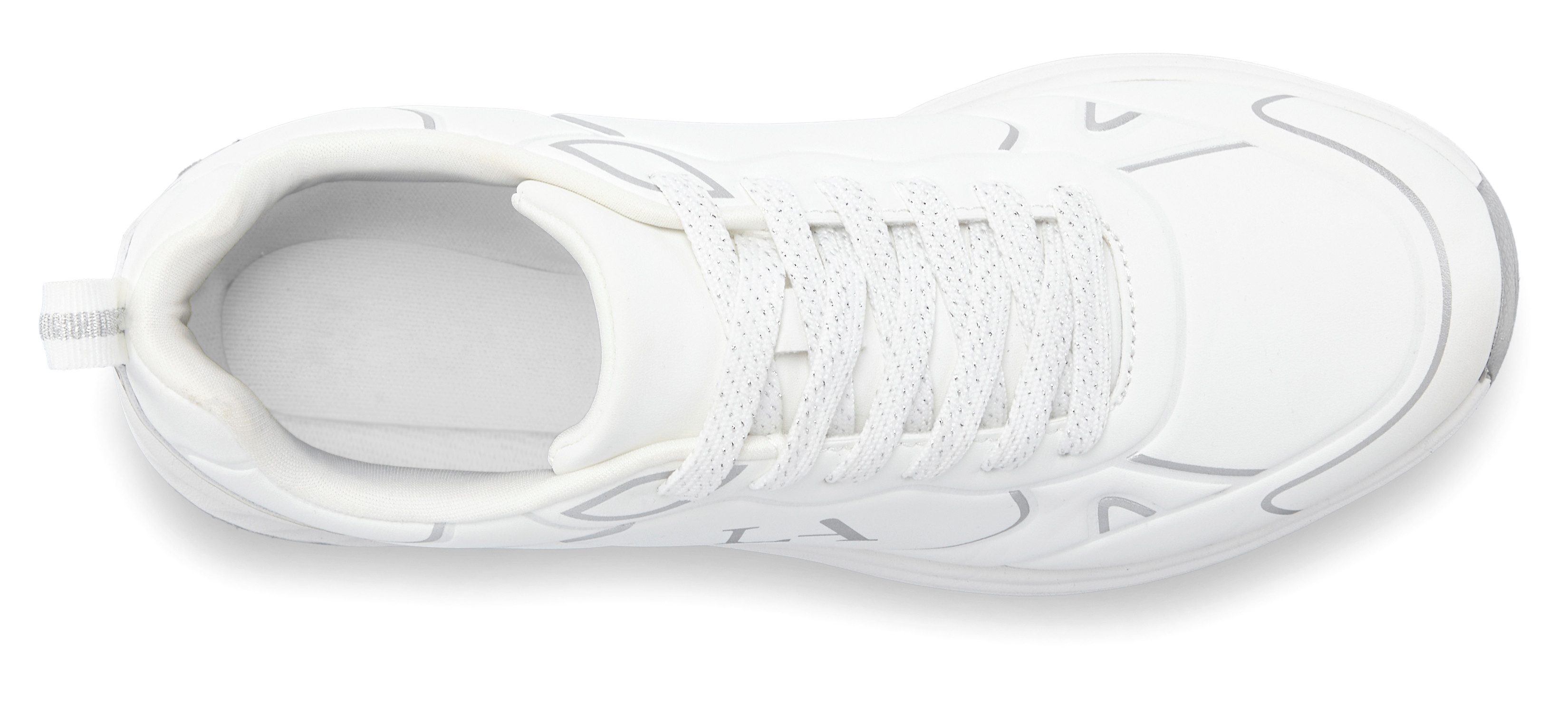 LASCANA Freizeitschuh, Schnürschuh, Turnschuhe, Sneaker mit Farbakzenten VEGAN